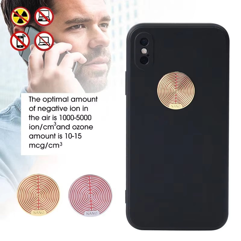 Universal Anti-Radiation Metal Stickers for Mobile Phones, PCs, Laptops, and iPads - EMF Protection Solution