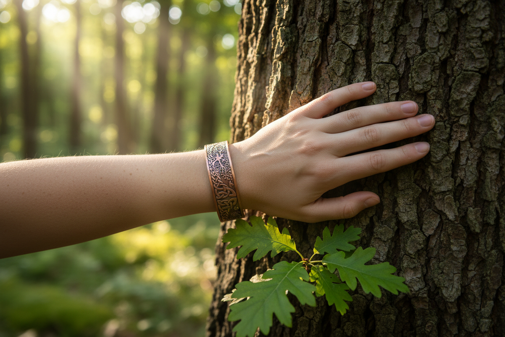 Outdoor nature - touching tree