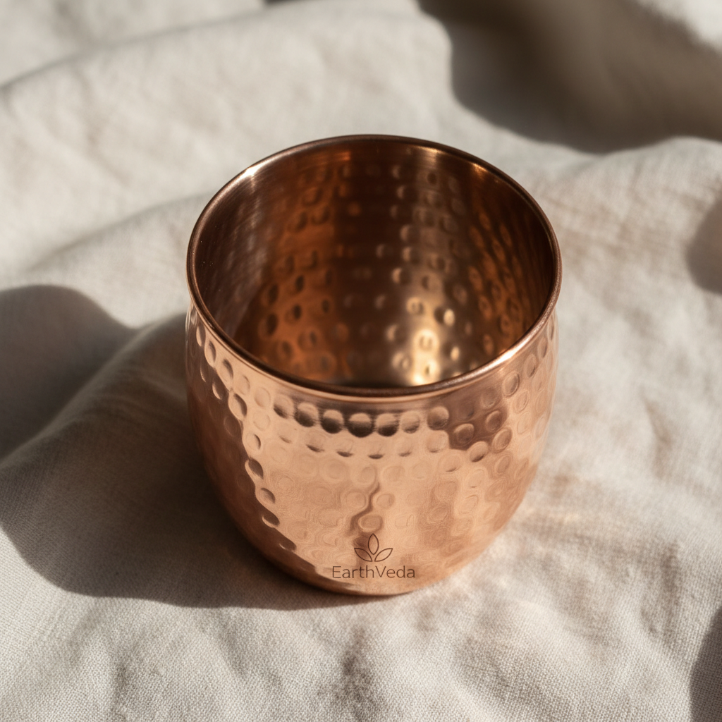 Overhead showing interior copper surface