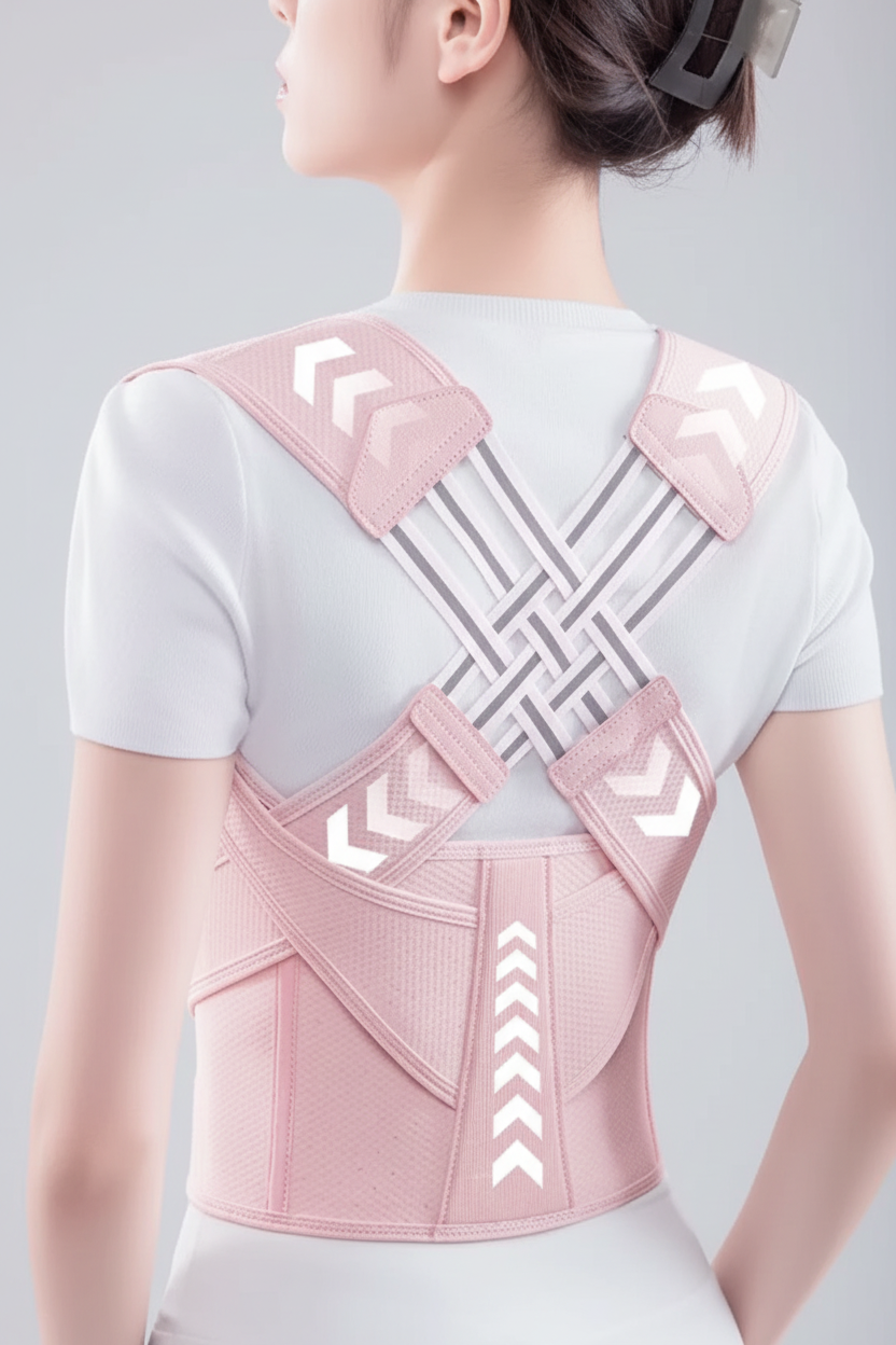 Pink posture corrector back detail