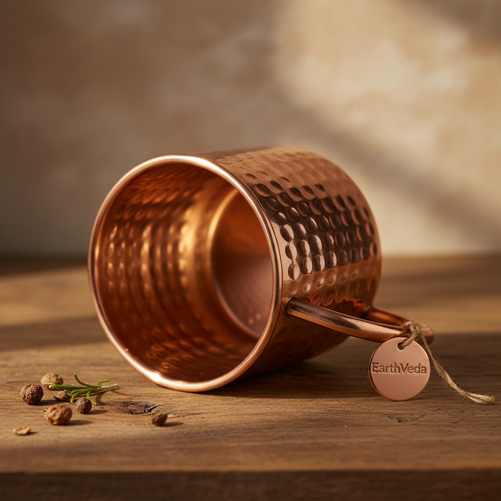 Tilted mug showing interior lining