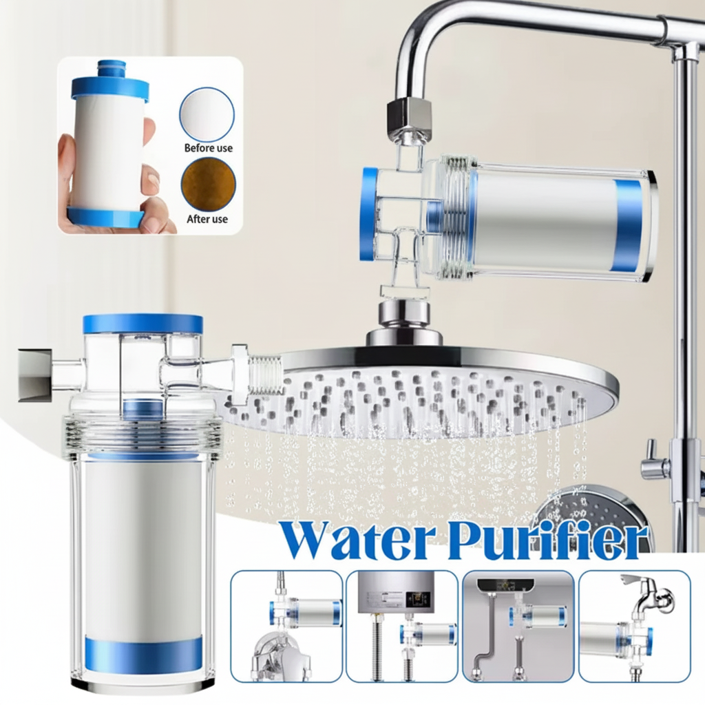Water purifier with natural wellness background